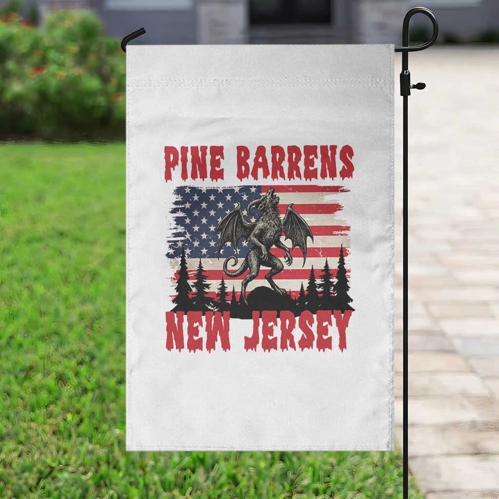 Patriotic Jersey Devil Garden Flag Pine Barrens New Jersey Cryptid