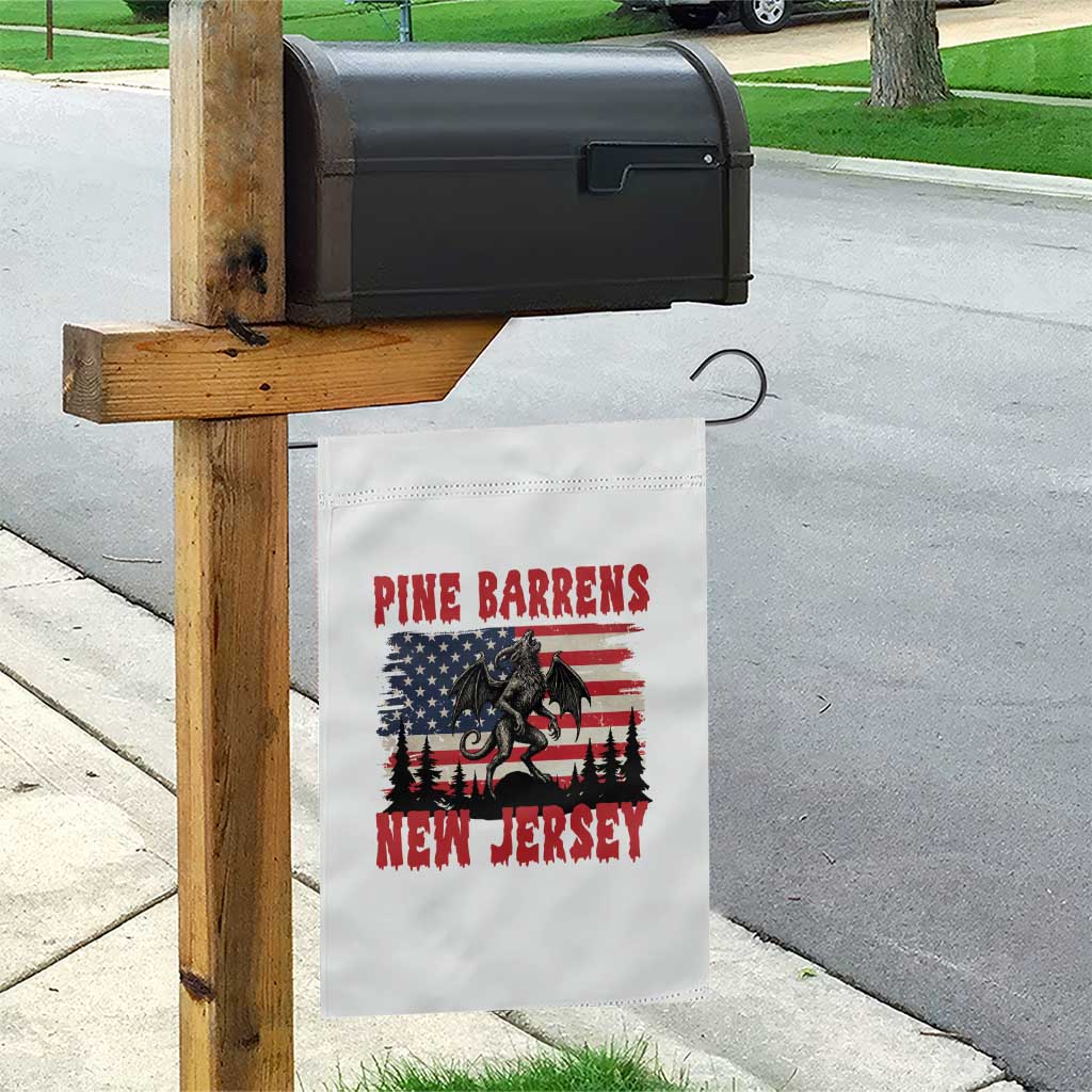 Patriotic Jersey Devil Garden Flag Pine Barrens New Jersey Cryptid