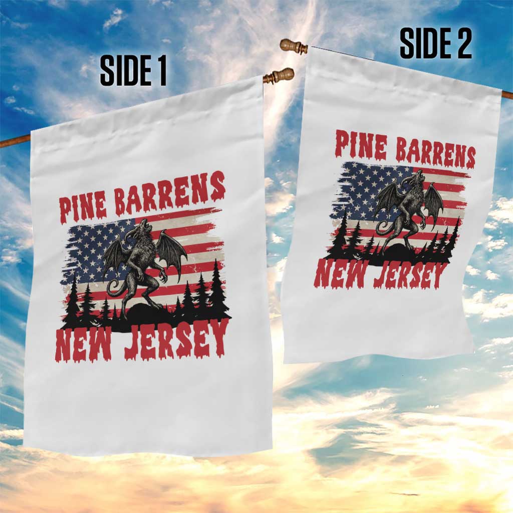 Patriotic Jersey Devil Garden Flag Pine Barrens New Jersey Cryptid