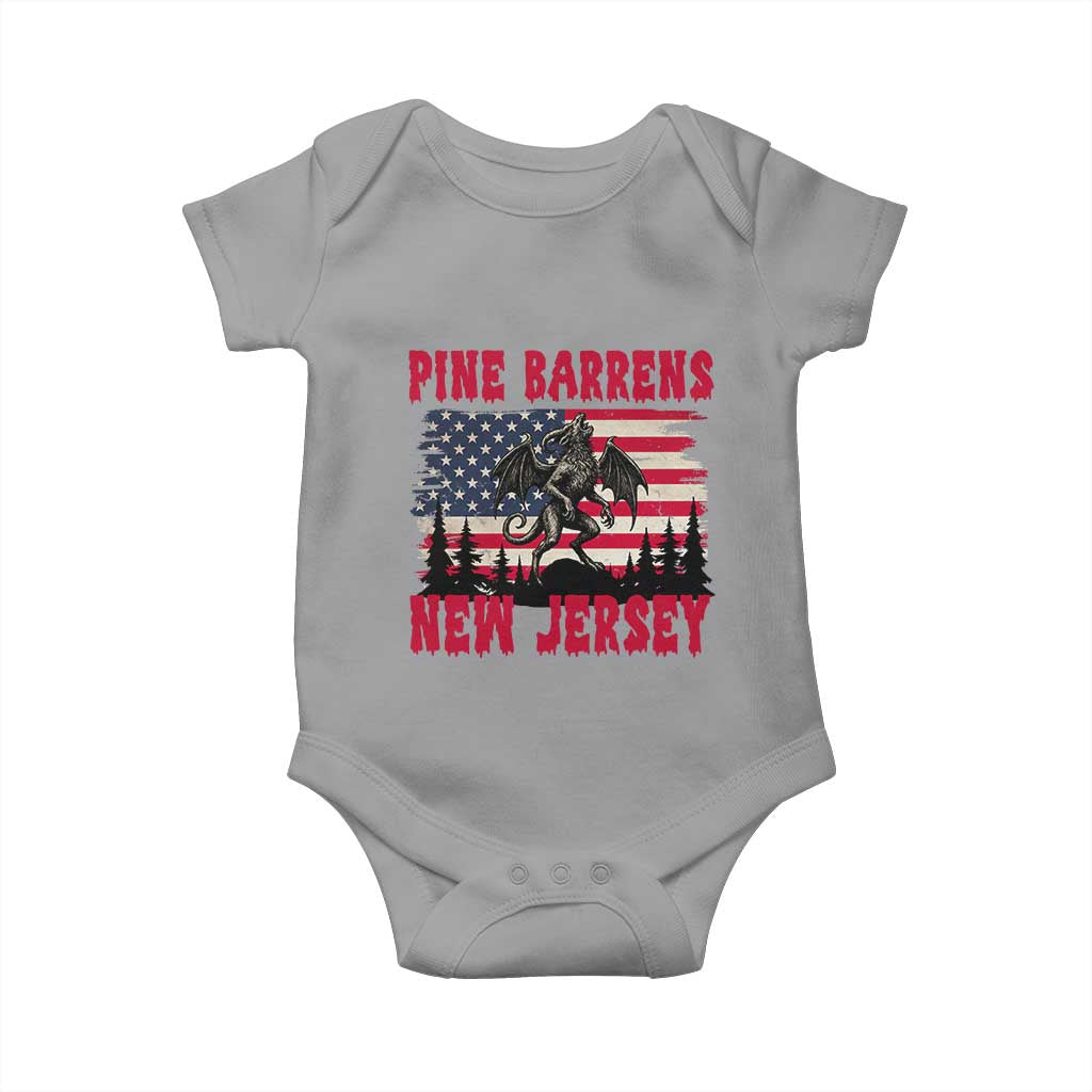 Patriotic Jersey Devil Baby Onesie Pine Barrens New Jersey Cryptid