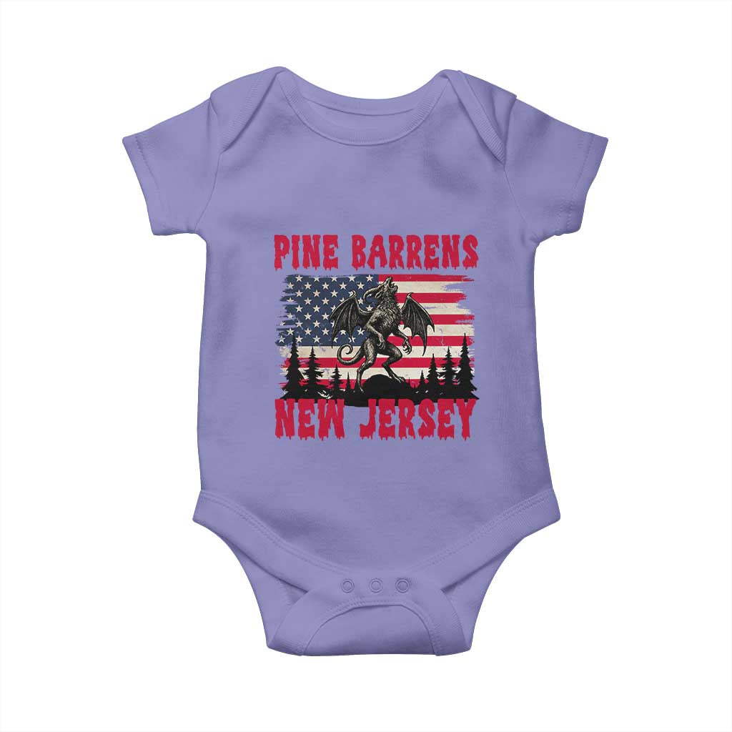Patriotic Jersey Devil Baby Onesie Pine Barrens New Jersey Cryptid