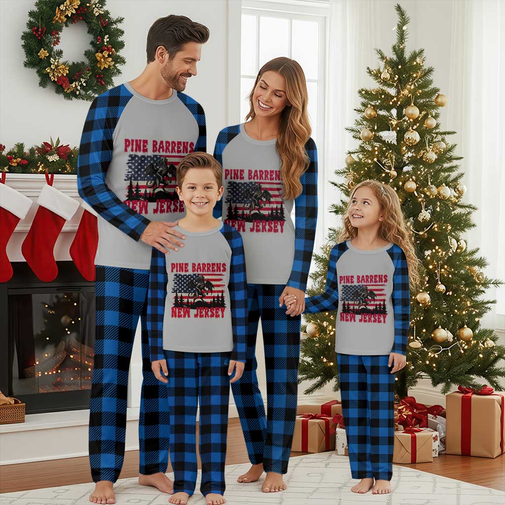 Patriotic Jersey Devil Plaid Pajama Set Pine Barrens New Jersey Cryptid