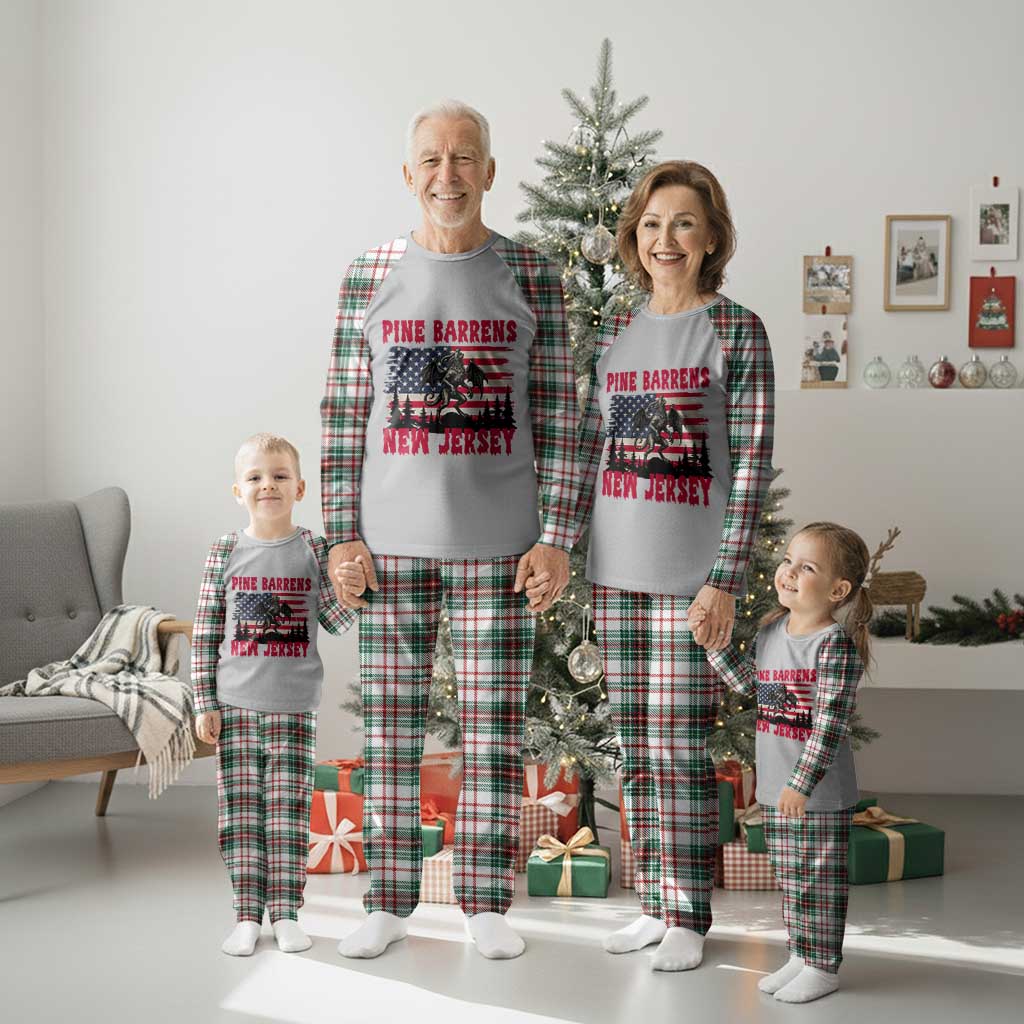 Patriotic Jersey Devil Plaid Pajama Set Pine Barrens New Jersey Cryptid