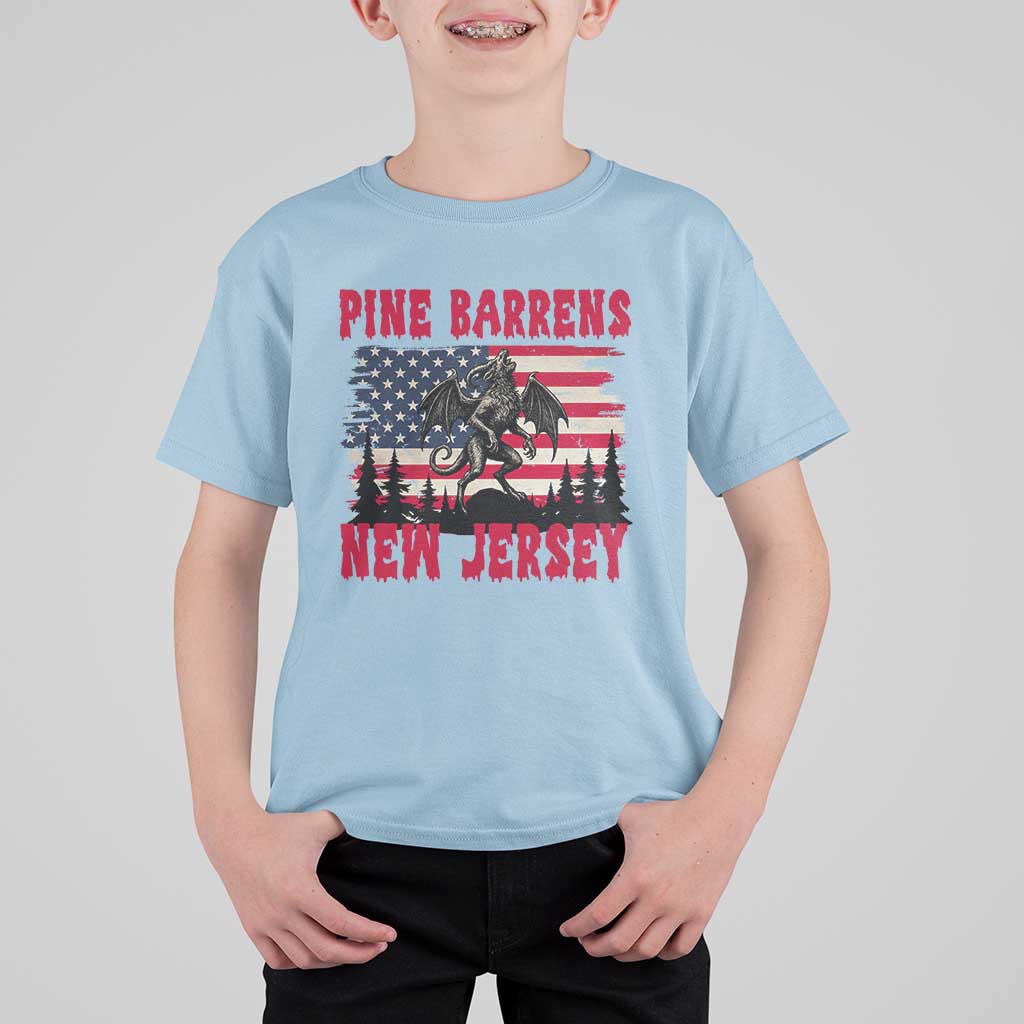 Patriotic Jersey Devil T Shirt For Kid Pine Barrens New Jersey Cryptid