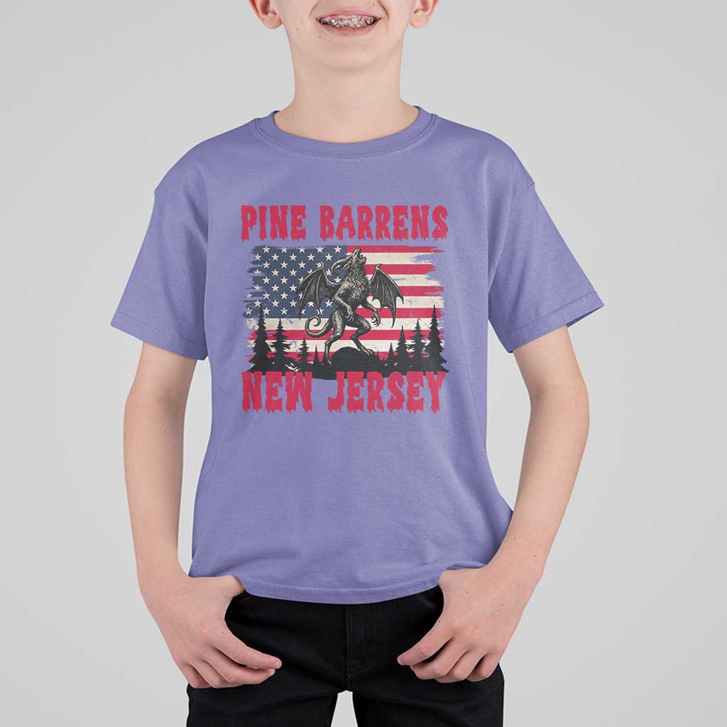 Patriotic Jersey Devil T Shirt For Kid Pine Barrens New Jersey Cryptid