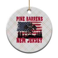Patriotic Jersey Devil Ceramic Ornament Pine Barrens New Jersey Cryptid