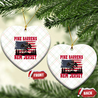 Patriotic Jersey Devil Ceramic Ornament Pine Barrens New Jersey Cryptid