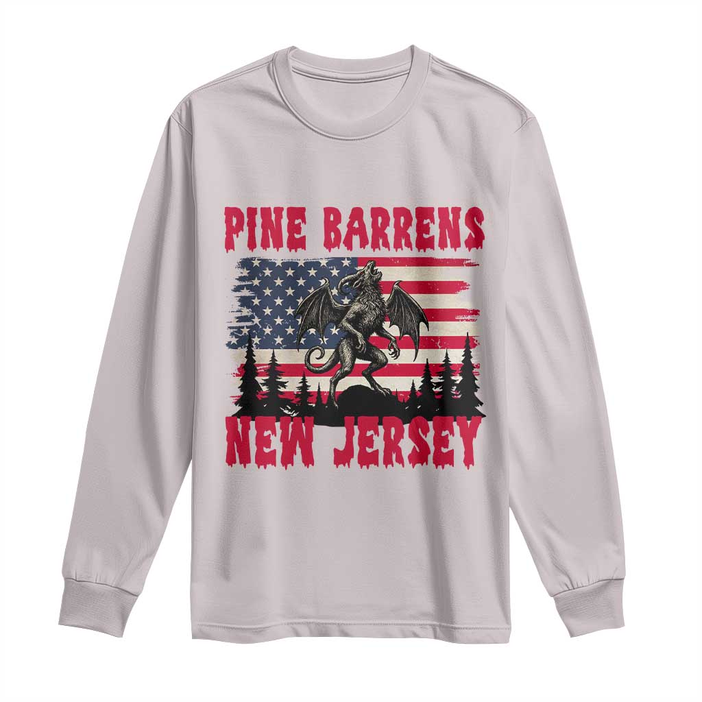 Patriotic Jersey Devil Long Sleeve Shirt Pine Barrens New Jersey Cryptid