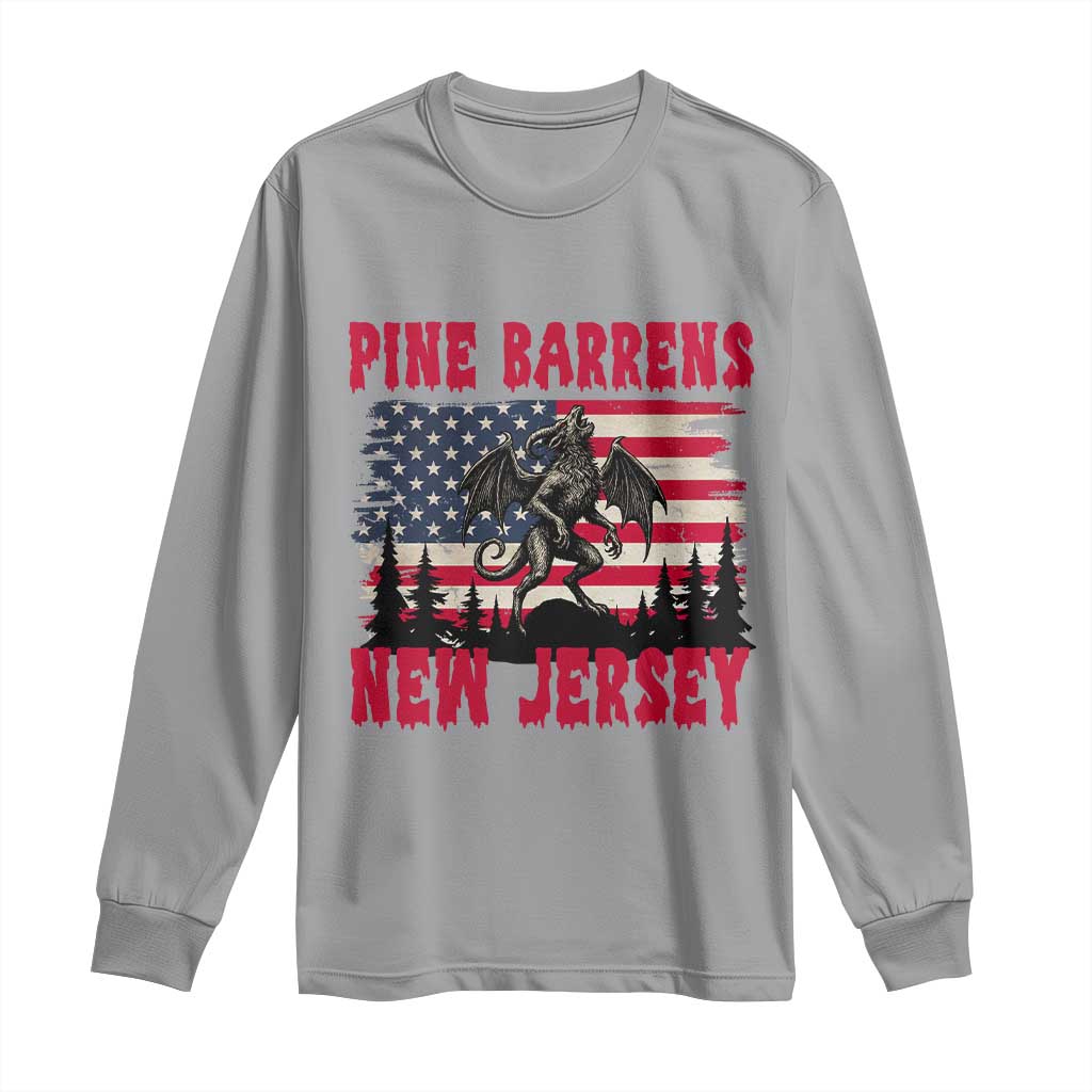 Patriotic Jersey Devil Long Sleeve Shirt Pine Barrens New Jersey Cryptid