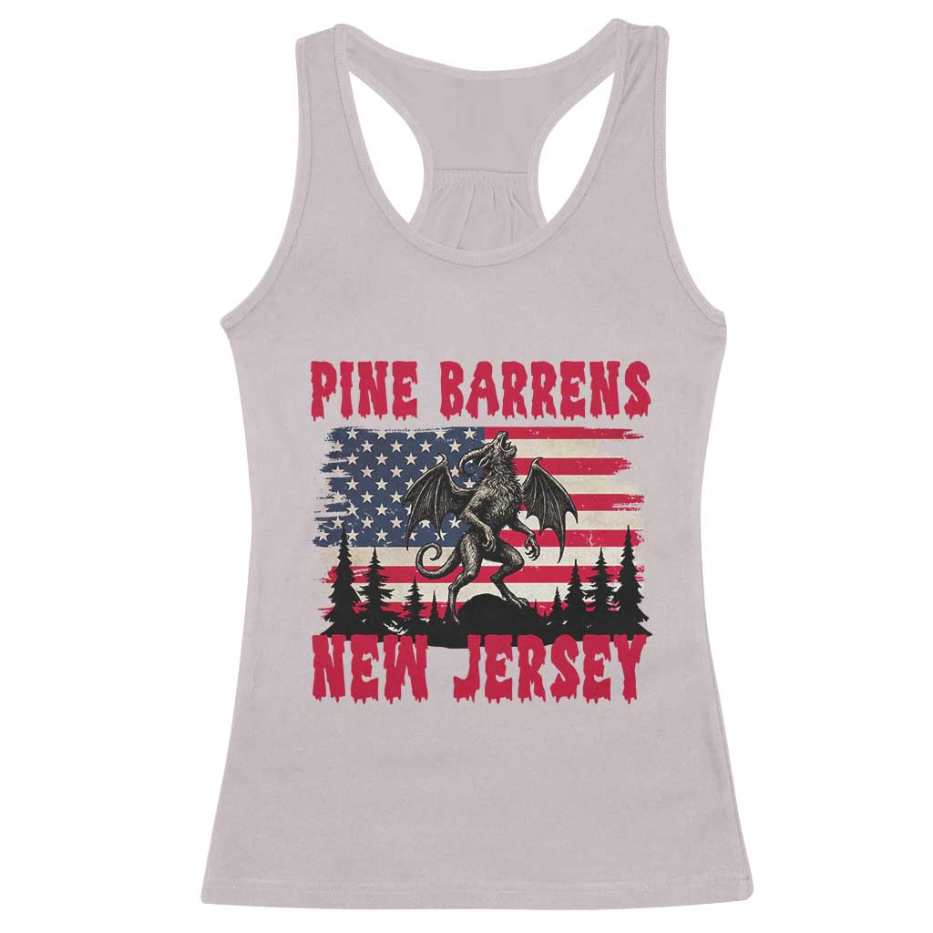 Patriotic Jersey Devil Racerback Tank Top Pine Barrens New Jersey Cryptid