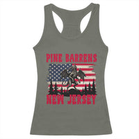 Patriotic Jersey Devil Racerback Tank Top Pine Barrens New Jersey Cryptid