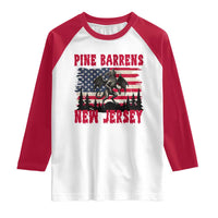 Patriotic Jersey Devil Raglan Shirt Pine Barrens New Jersey Cryptid
