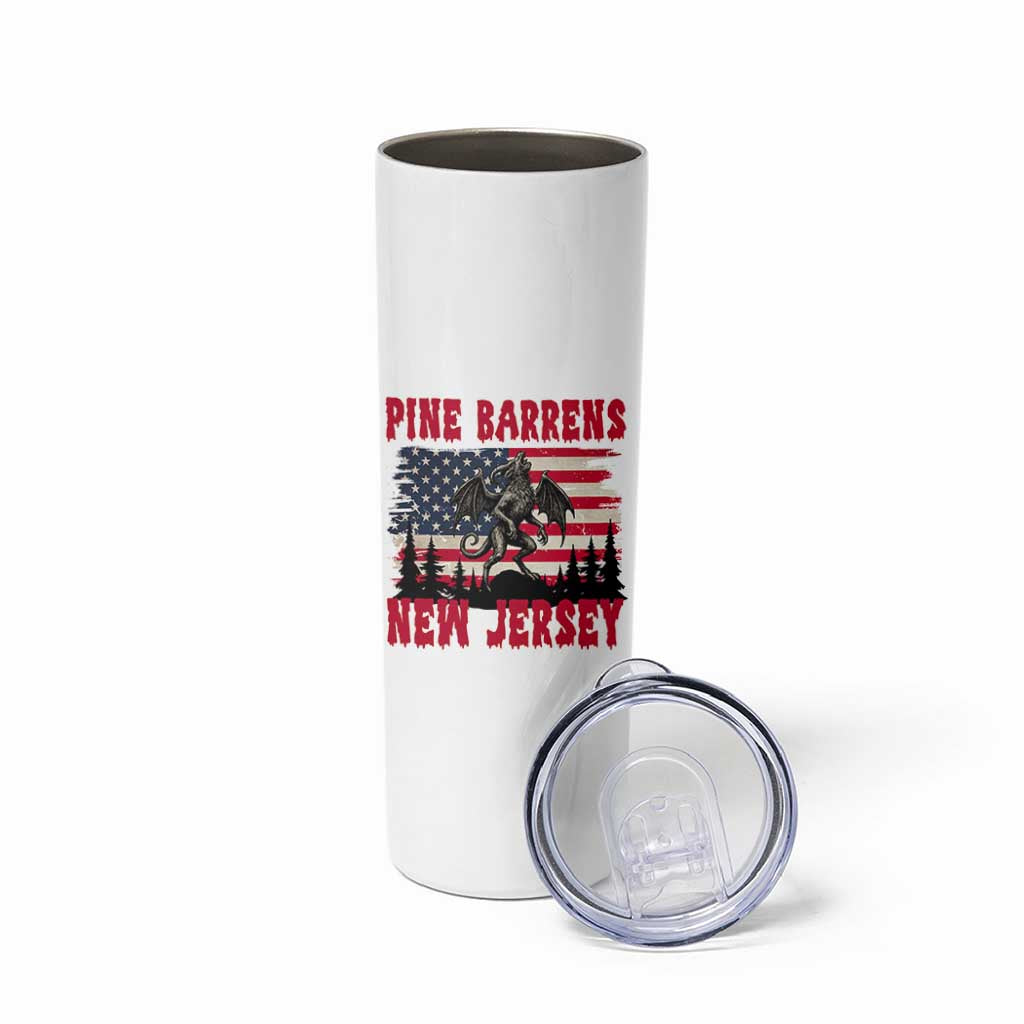 Patriotic Jersey Devil Skinny Tumbler Pine Barrens New Jersey Cryptid