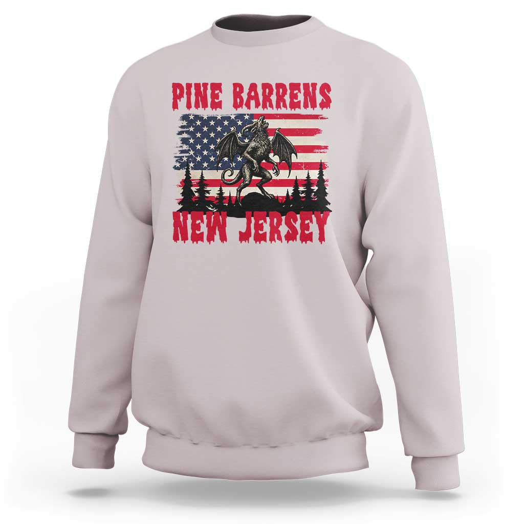 Patriotic Jersey Devil Sweatshirt Pine Barrens New Jersey Cryptid
