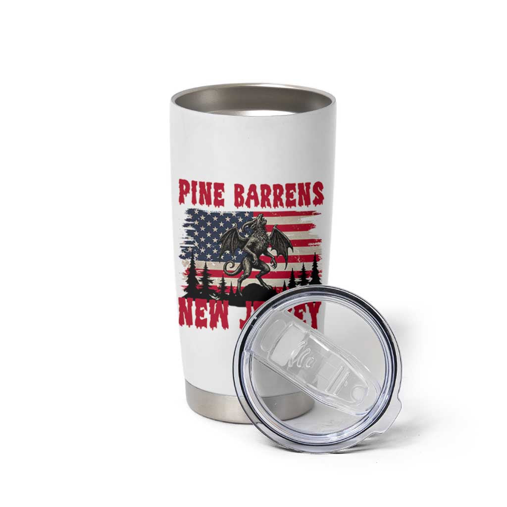 Patriotic Jersey Devil Tumbler Cup Pine Barrens New Jersey Cryptid