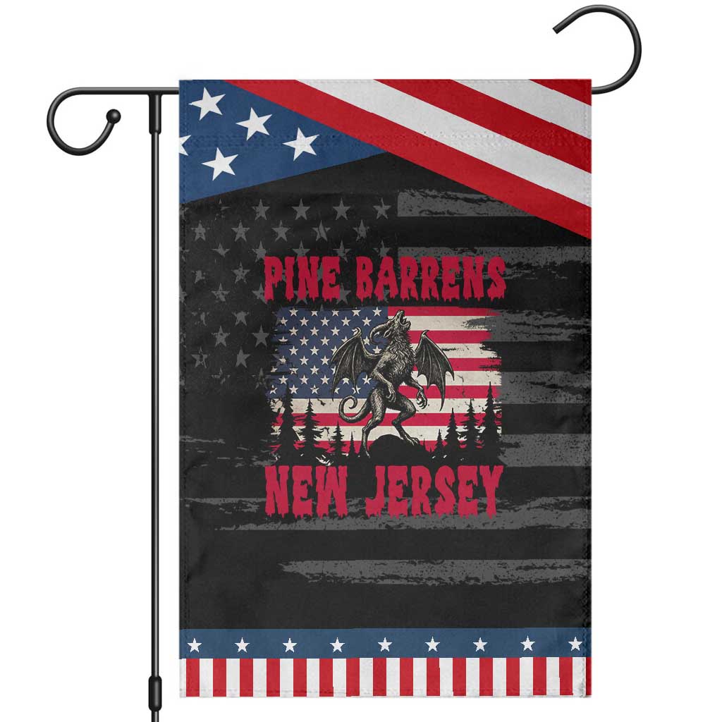 Patriotic Jersey Devil Garden Flag Pine Barrens New Jersey Cryptid
