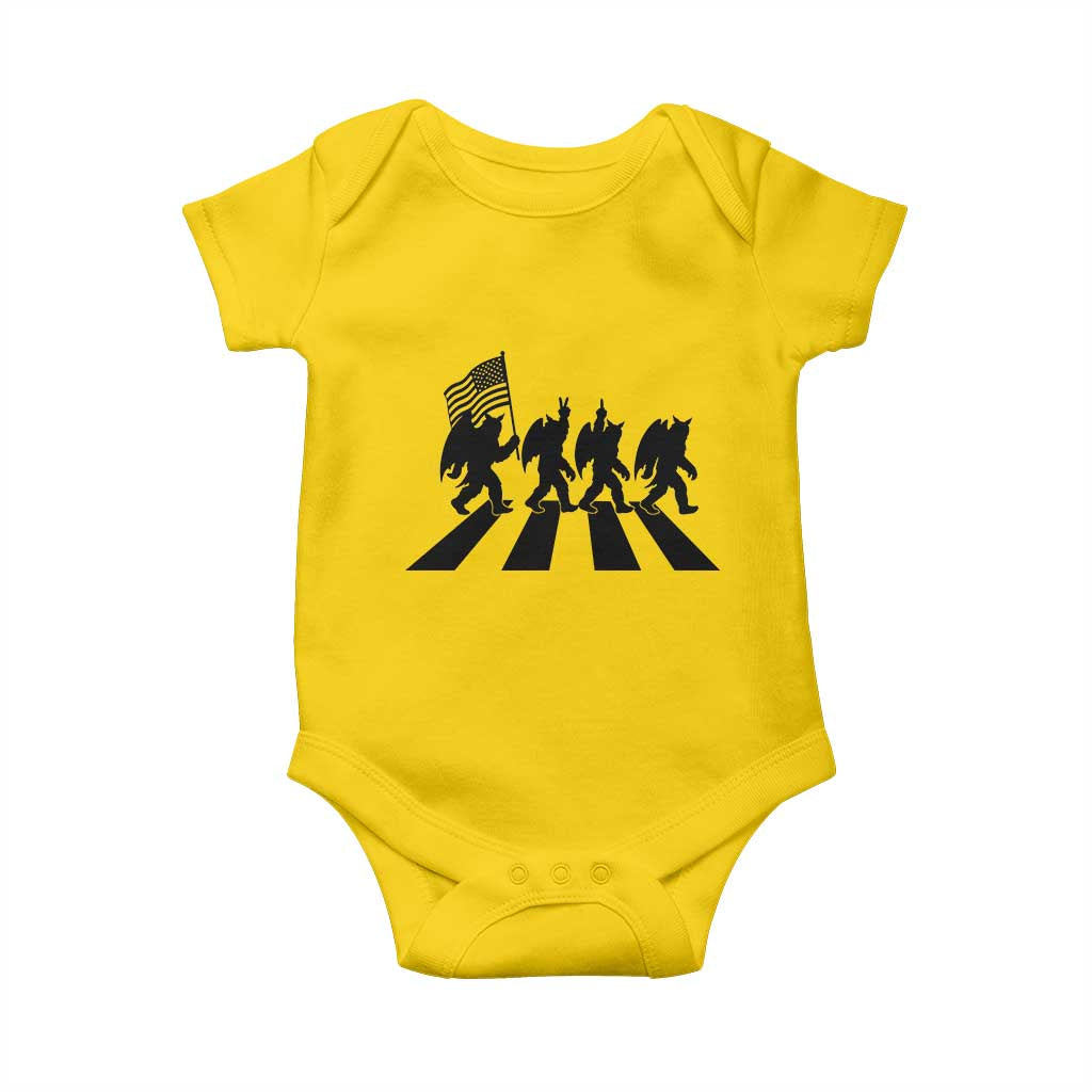 Funny Patriotic Mothman Baby Onesie Cryptid Lover Gift