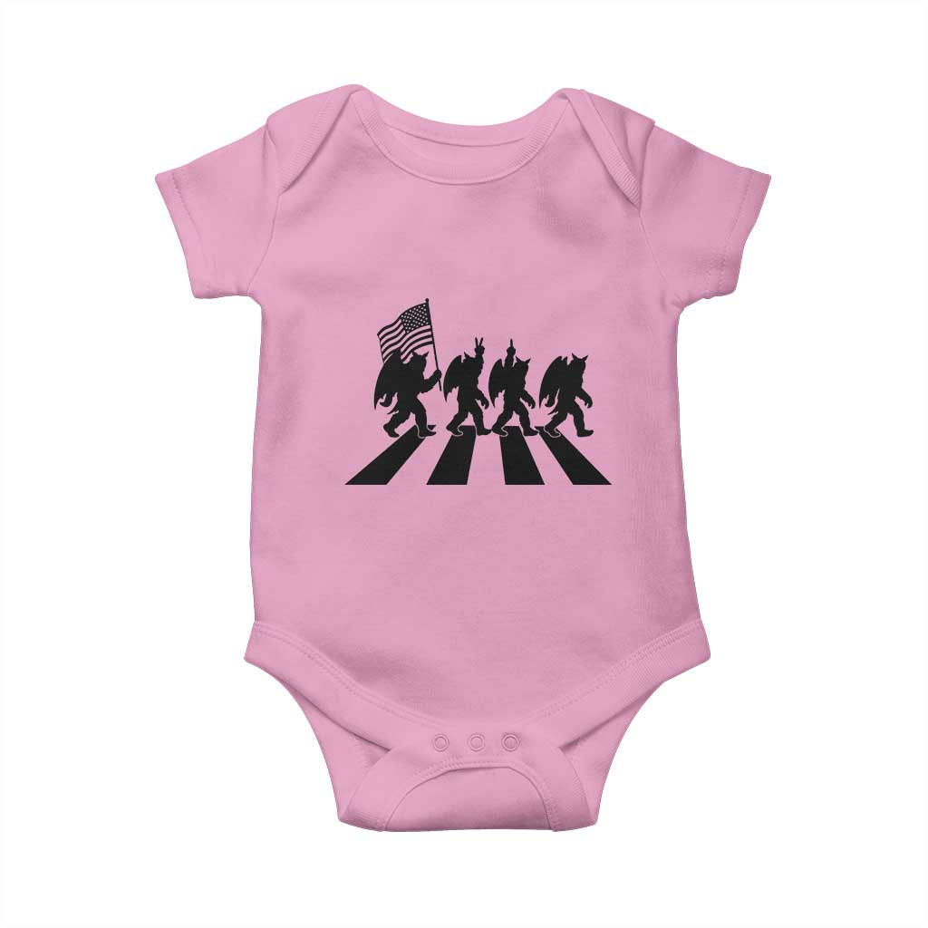 Funny Patriotic Mothman Baby Onesie Cryptid Lover Gift