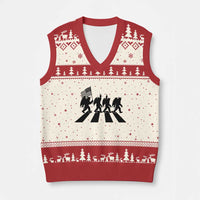 Funny Patriotic Mothman V-Neck Knit Sweater Vest Cryptid Lover Gift