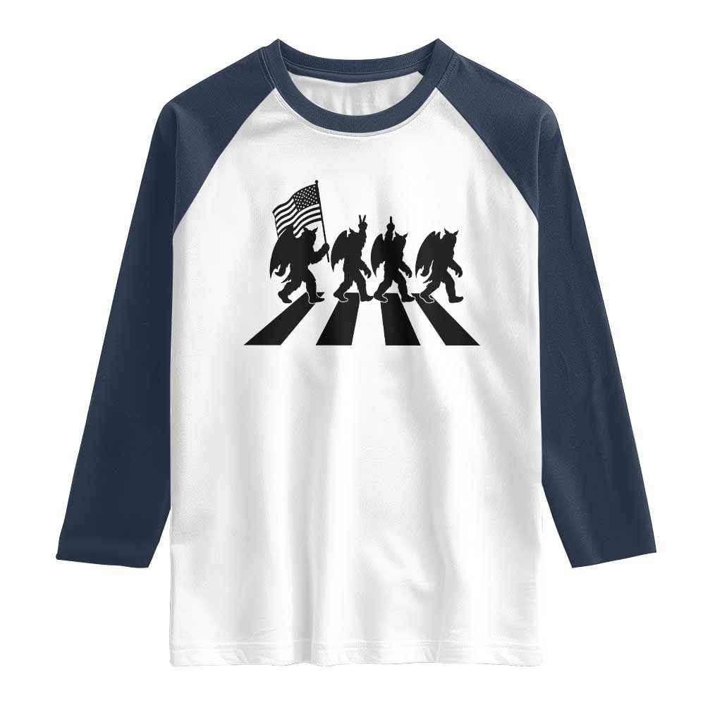 Funny Patriotic Mothman Raglan Shirt Cryptid Lover Gift