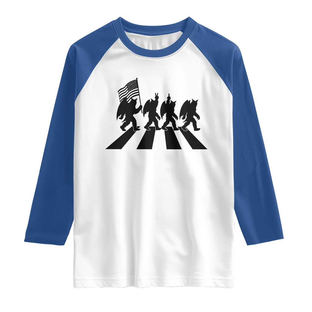 Funny Patriotic Mothman Raglan Shirt Cryptid Lover Gift