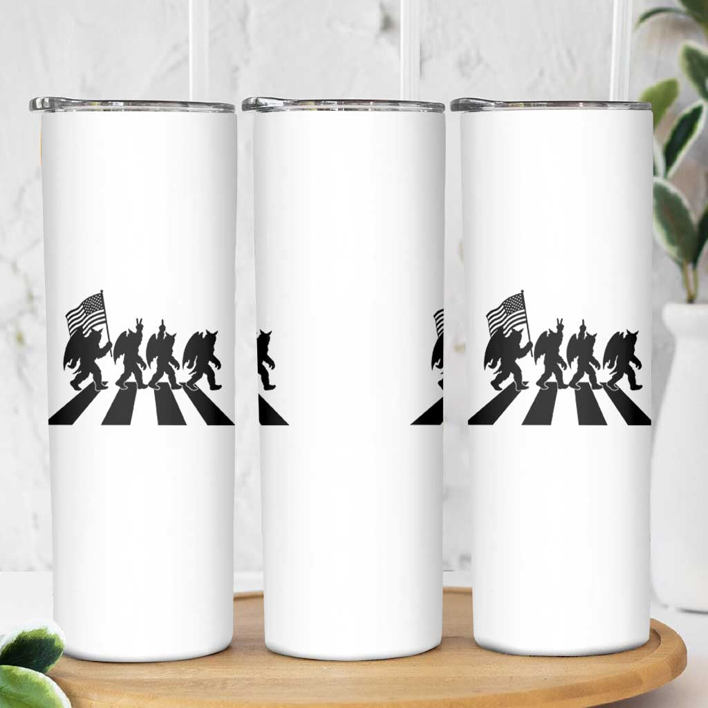 Funny Patriotic Mothman Skinny Tumbler Cryptid Lover Gift