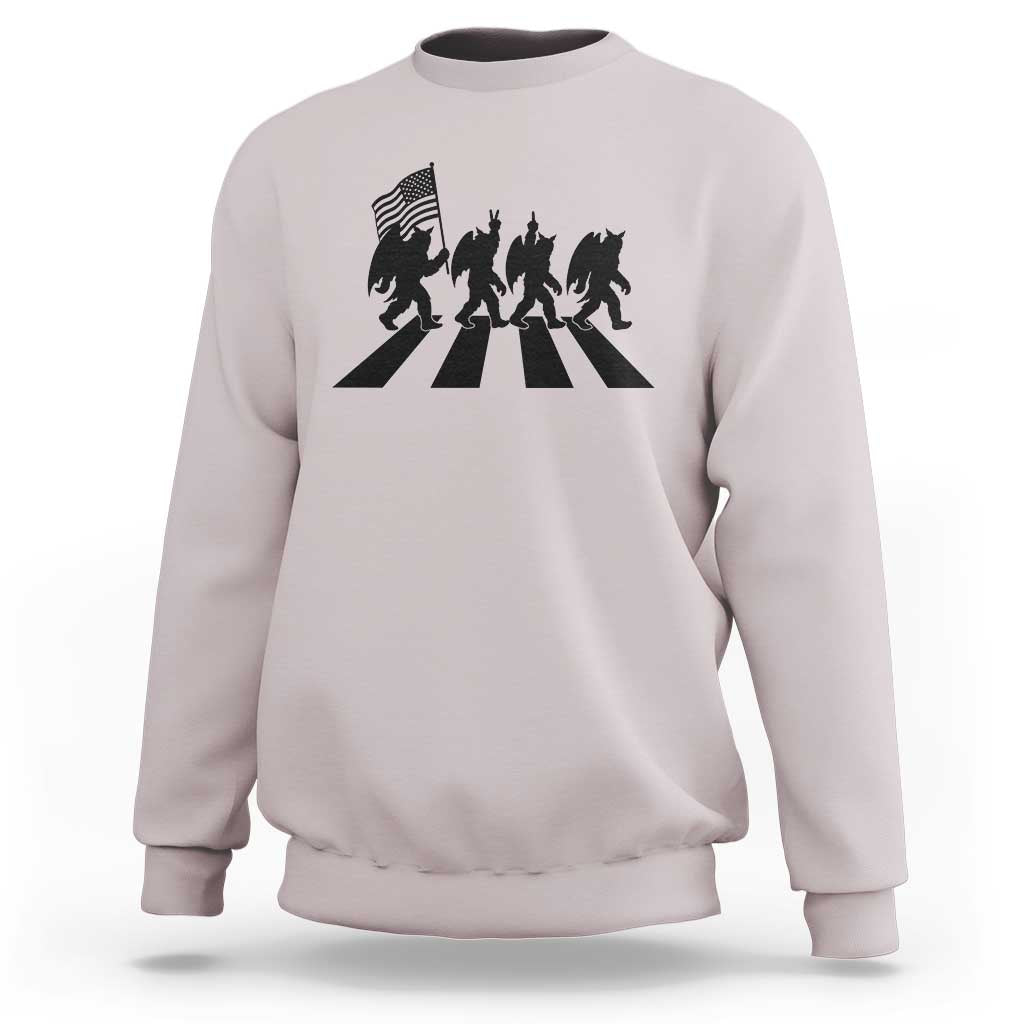 Funny Patriotic Mothman Sweatshirt Cryptid Lover Gift