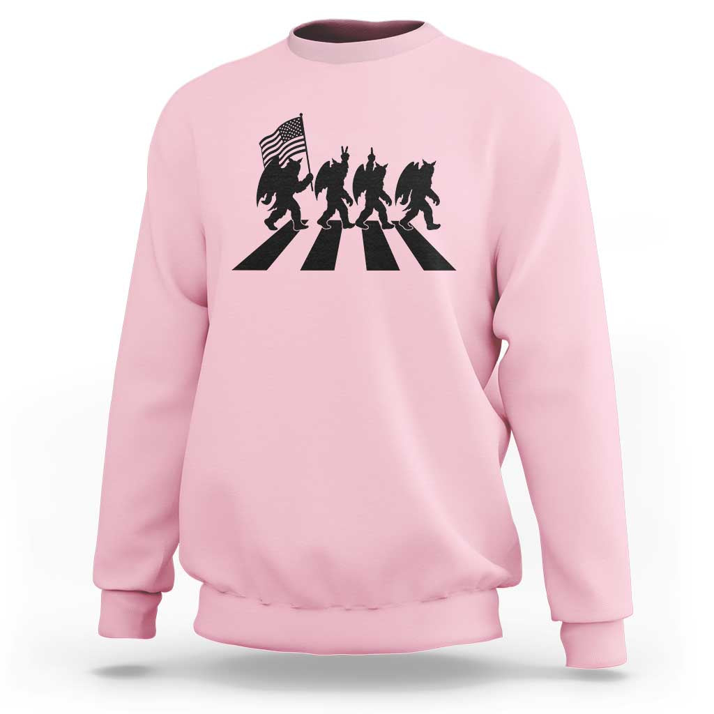 Funny Patriotic Mothman Sweatshirt Cryptid Lover Gift