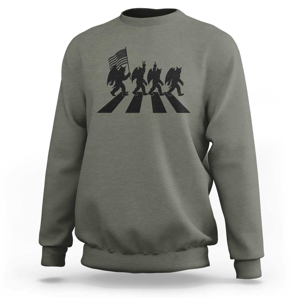 Funny Patriotic Mothman Sweatshirt Cryptid Lover Gift