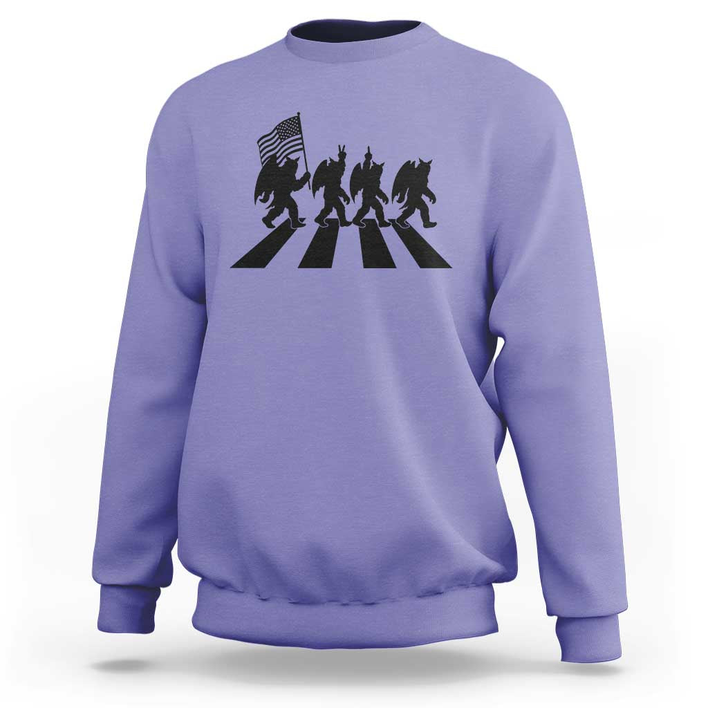 Funny Patriotic Mothman Sweatshirt Cryptid Lover Gift