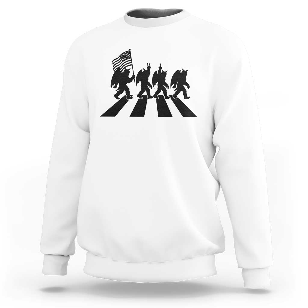 Funny Patriotic Mothman Sweatshirt Cryptid Lover Gift