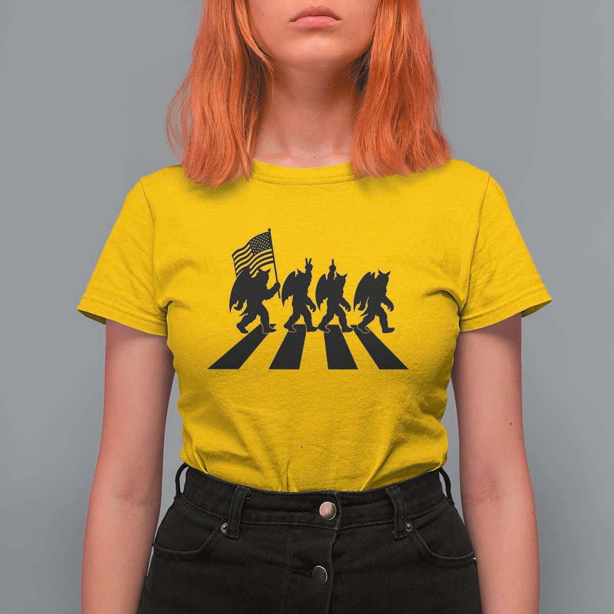 Funny Patriotic Mothman T Shirt For Women Cryptid Lover Gift