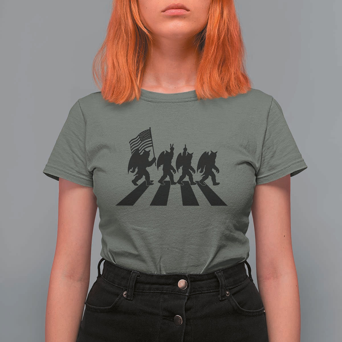 Funny Patriotic Mothman T Shirt For Women Cryptid Lover Gift