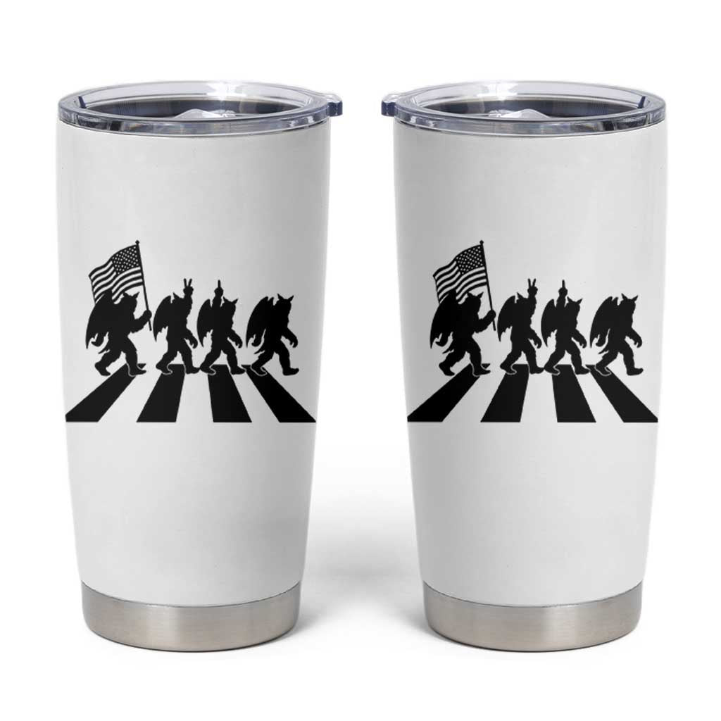 Funny Patriotic Mothman Tumbler Cup Cryptid Lover Gift