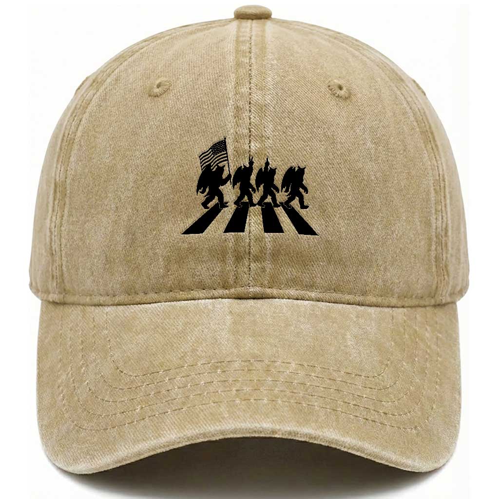 Funny Patriotic Mothman Washed Cotton Baseball Cap Cryptid Lover Gift