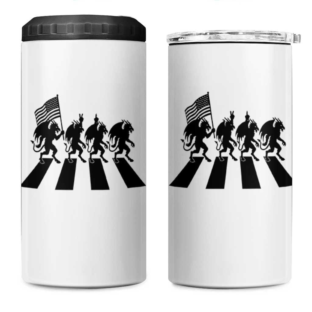 Patriotic Jersey Devil 4 in 1 Can Cooler Tumbler New Jersey Cryptid Gift