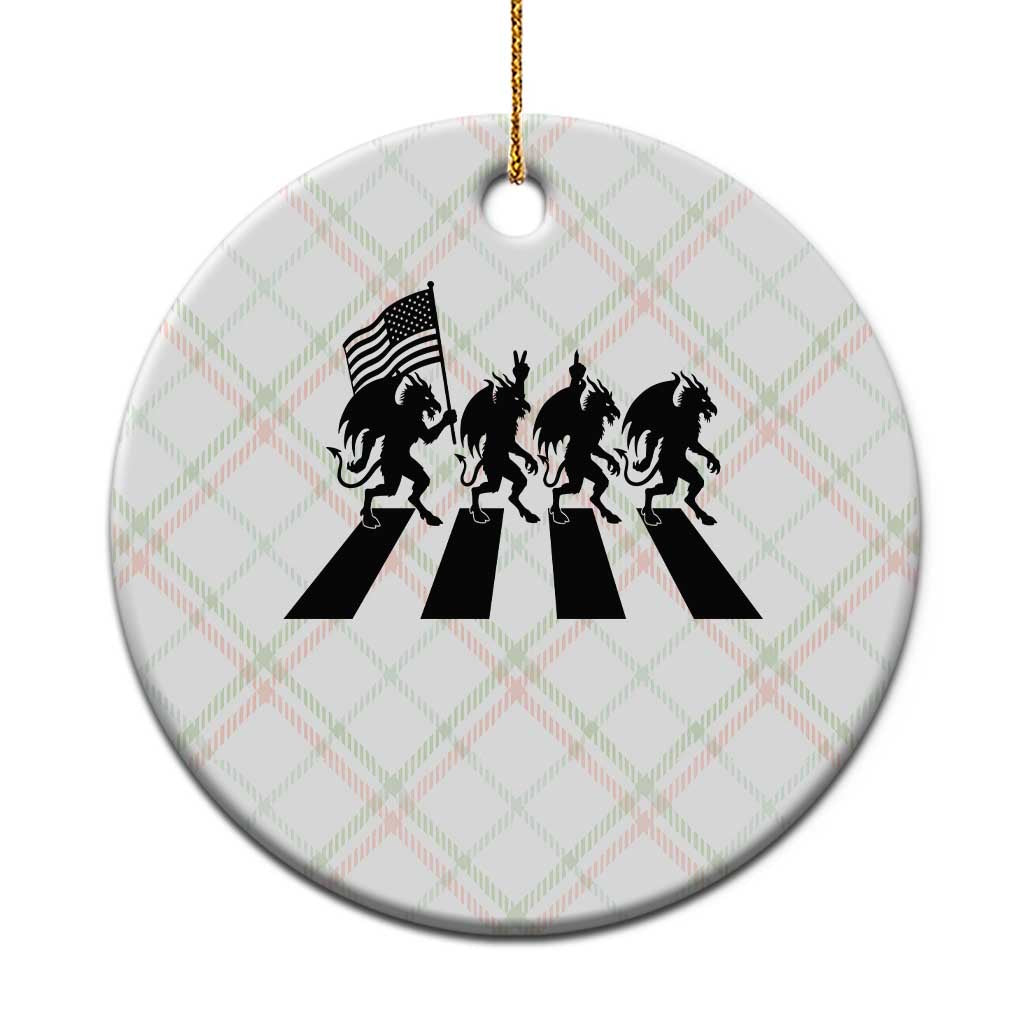 Patriotic Jersey Devil Ceramic Ornament New Jersey Cryptid Gift
