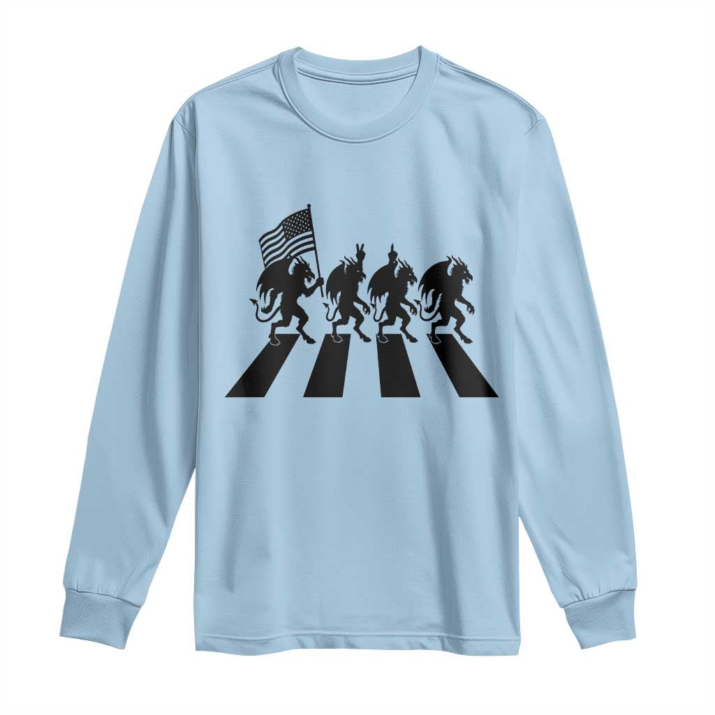 Patriotic Jersey Devil Long Sleeve Shirt New Jersey Cryptid Gift