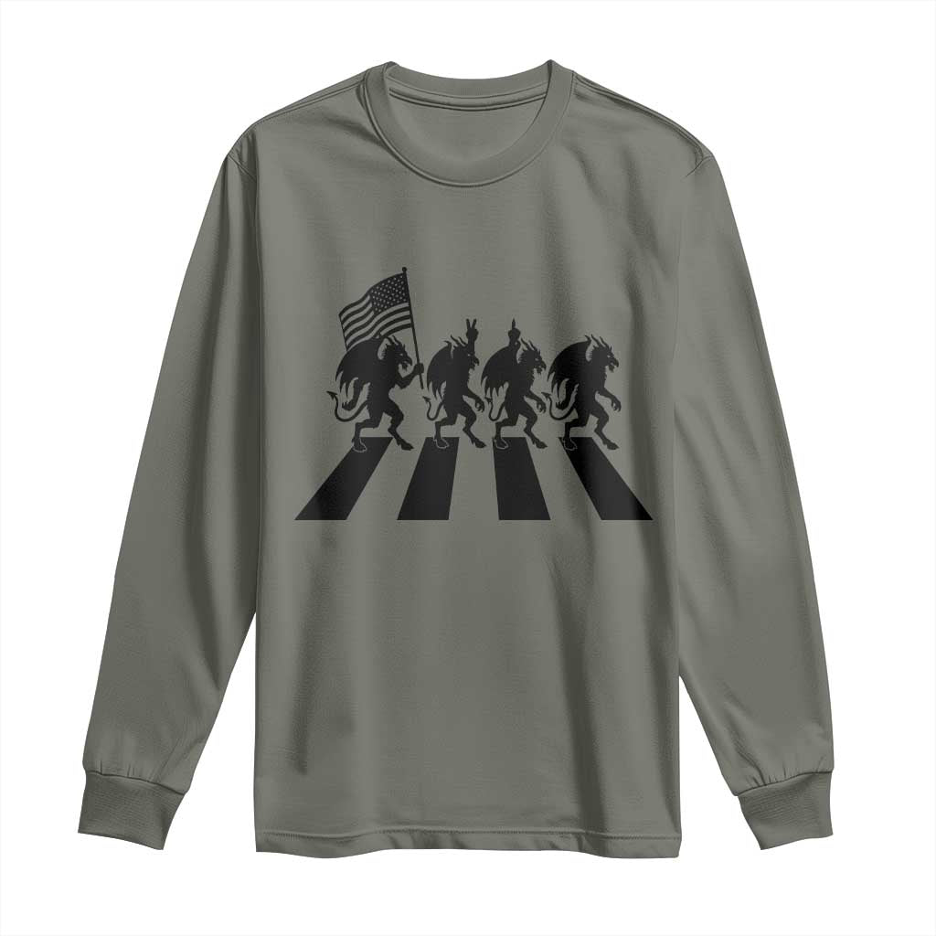 Patriotic Jersey Devil Long Sleeve Shirt New Jersey Cryptid Gift