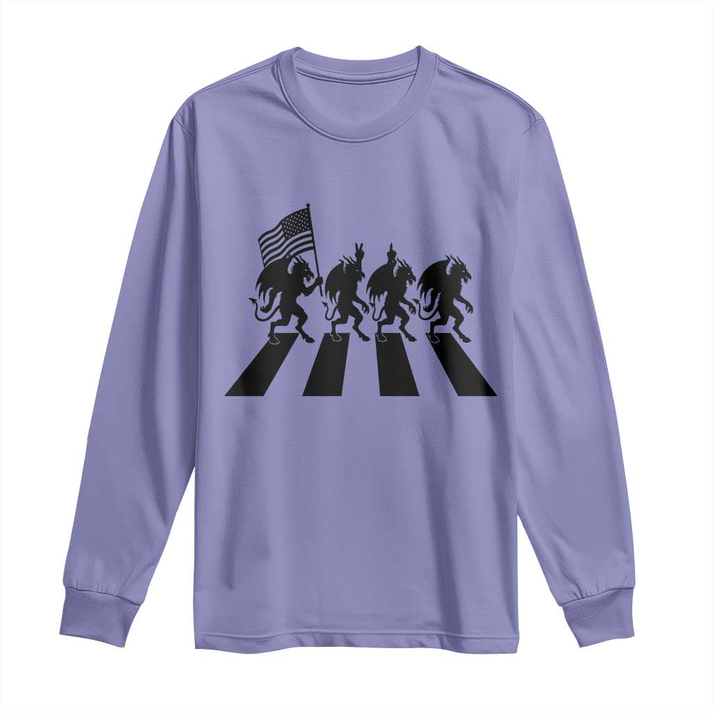 Patriotic Jersey Devil Long Sleeve Shirt New Jersey Cryptid Gift