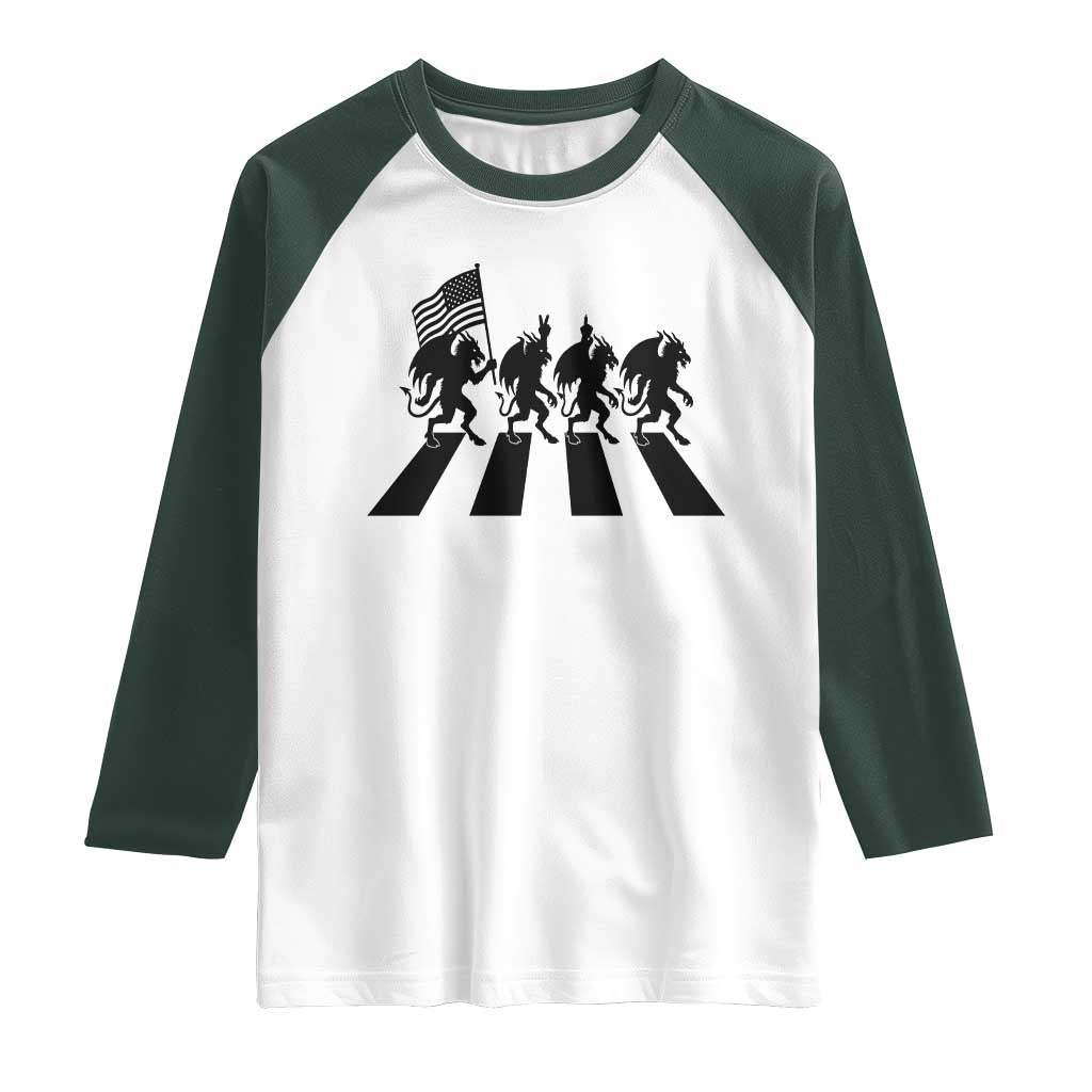 Patriotic Jersey Devil Raglan Shirt New Jersey Cryptid Gift