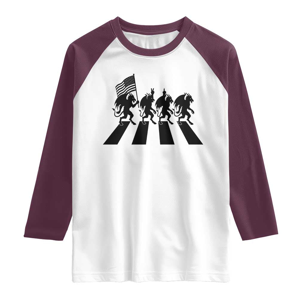 Patriotic Jersey Devil Raglan Shirt New Jersey Cryptid Gift