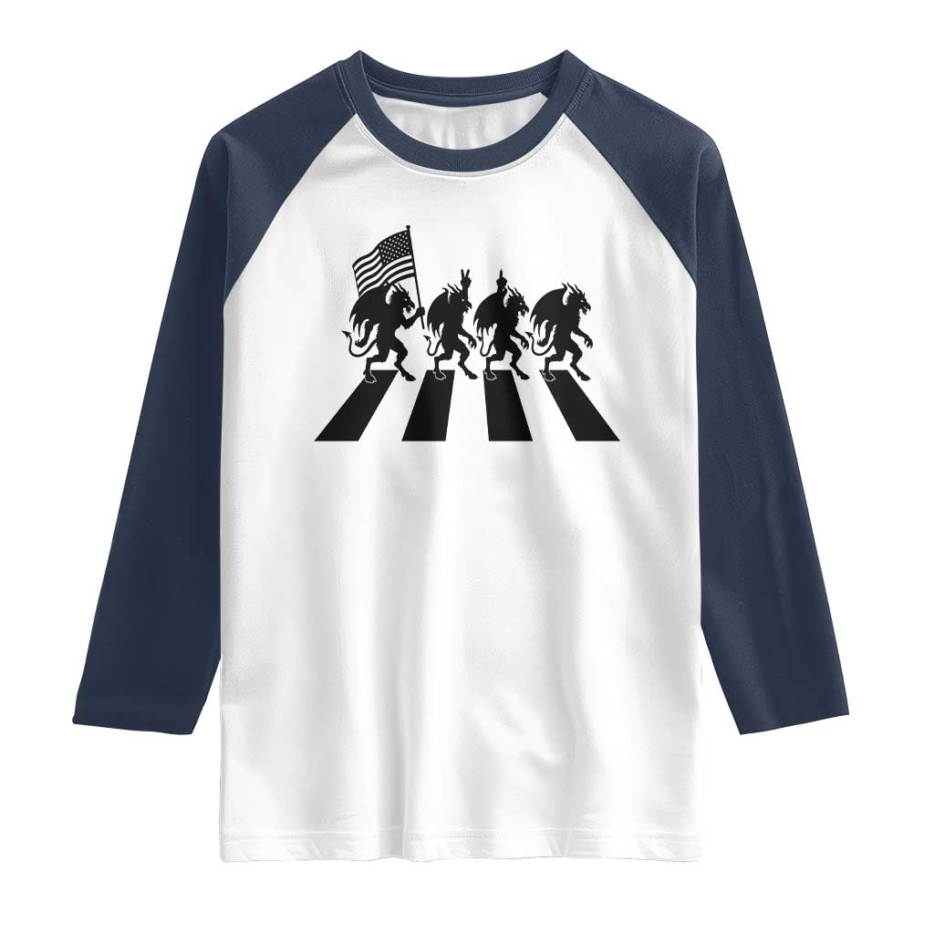 Patriotic Jersey Devil Raglan Shirt New Jersey Cryptid Gift