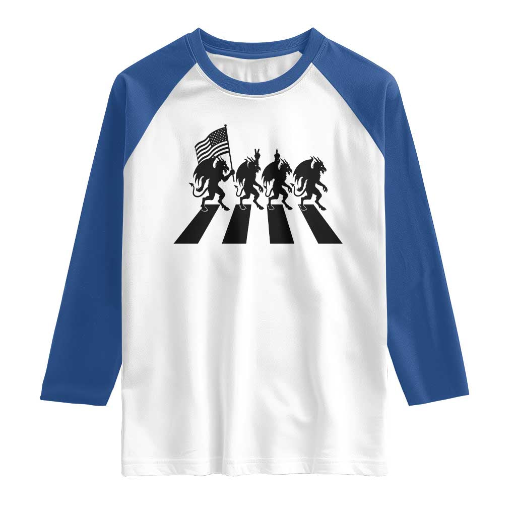 Patriotic Jersey Devil Raglan Shirt New Jersey Cryptid Gift