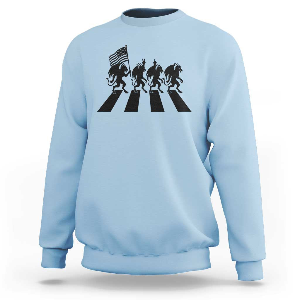 Patriotic Jersey Devil Sweatshirt New Jersey Cryptid Gift