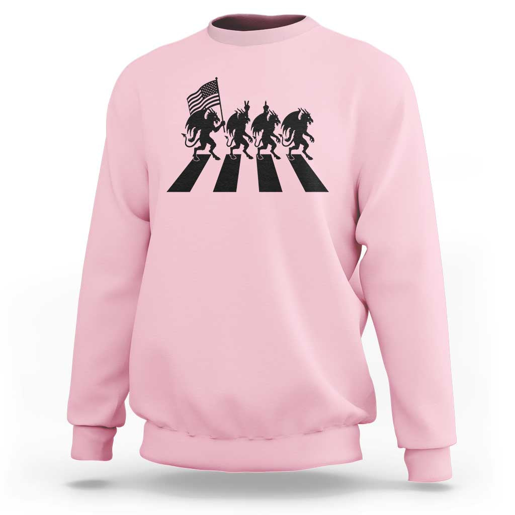 Patriotic Jersey Devil Sweatshirt New Jersey Cryptid Gift