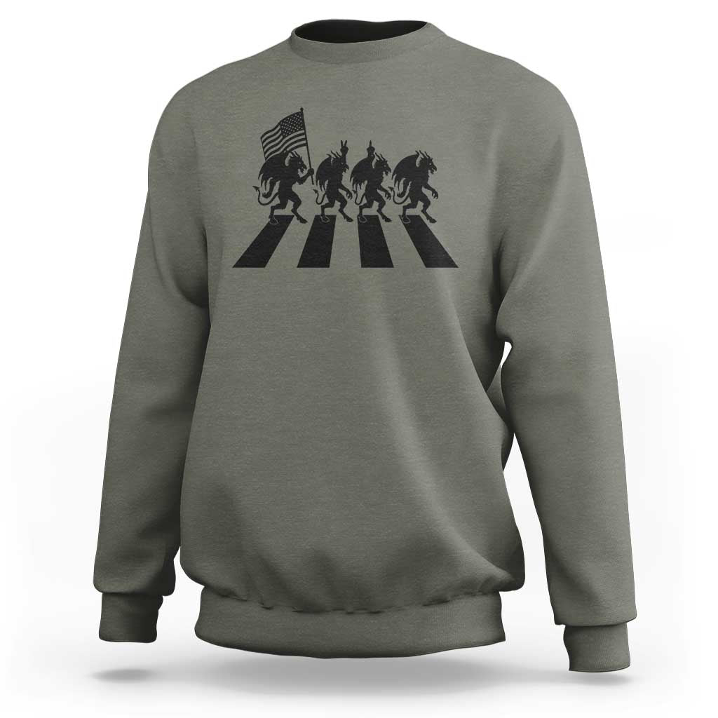 Patriotic Jersey Devil Sweatshirt New Jersey Cryptid Gift
