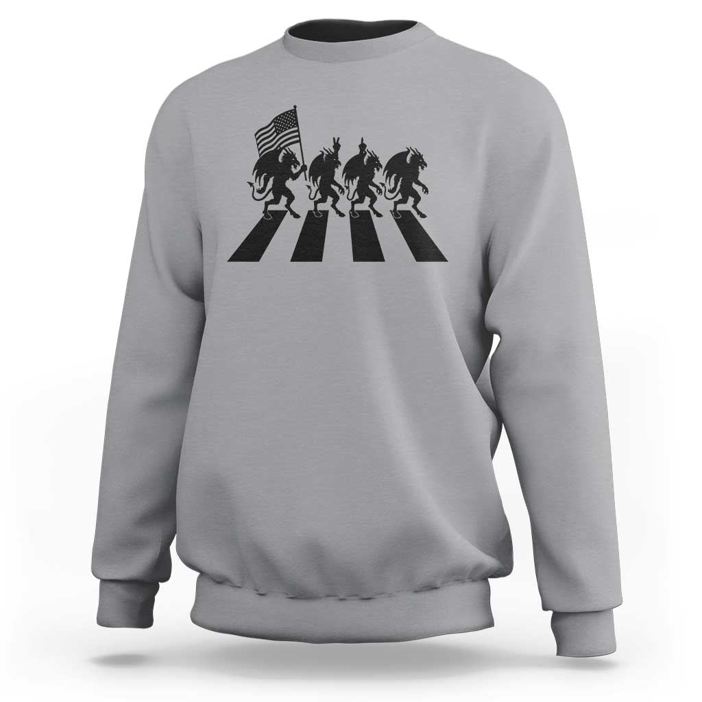 Patriotic Jersey Devil Sweatshirt New Jersey Cryptid Gift