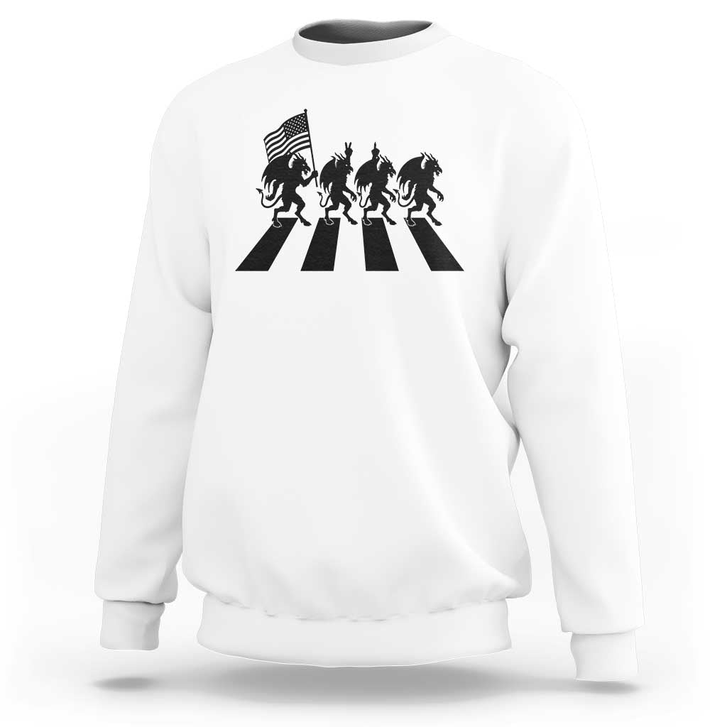 Patriotic Jersey Devil Sweatshirt New Jersey Cryptid Gift