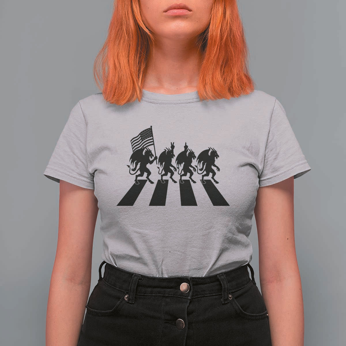 Patriotic Jersey Devil T Shirt For Women New Jersey Cryptid Gift